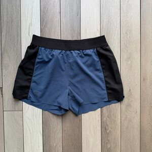 On Running Black and Blue Active Shorts